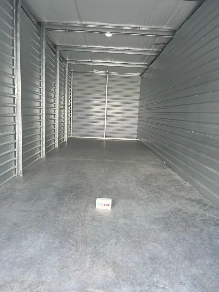 Interior of a storage unit