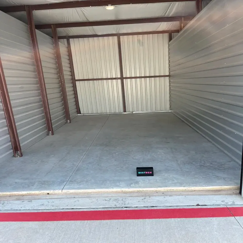 Interior of a storage unit