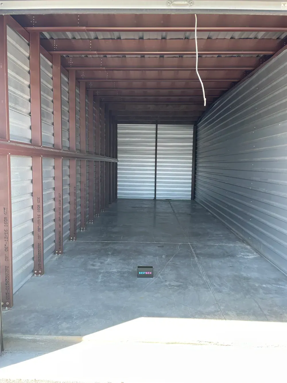 Interior of a storage unit