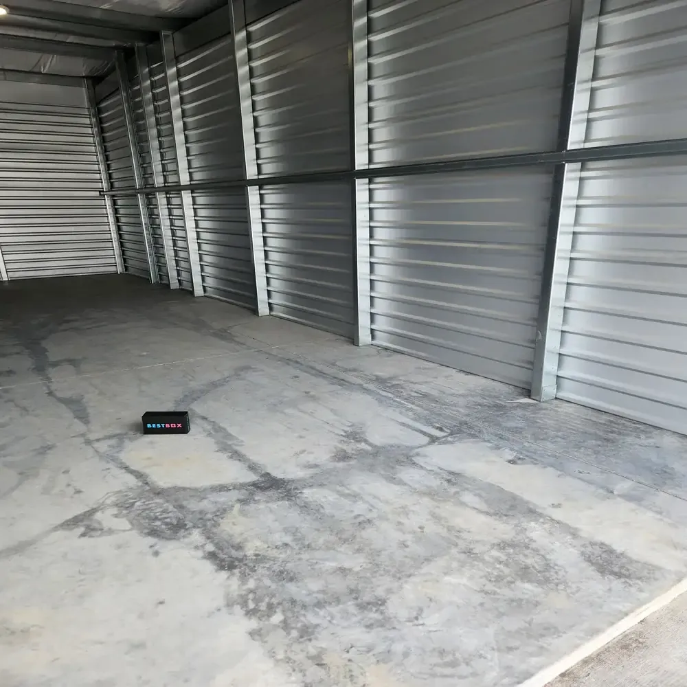Interior of a storage unit