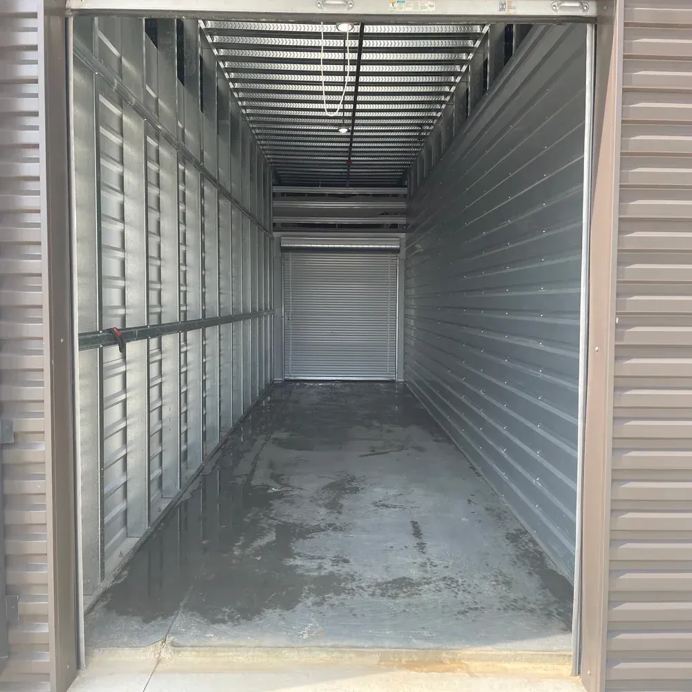 Interior of a storage unit