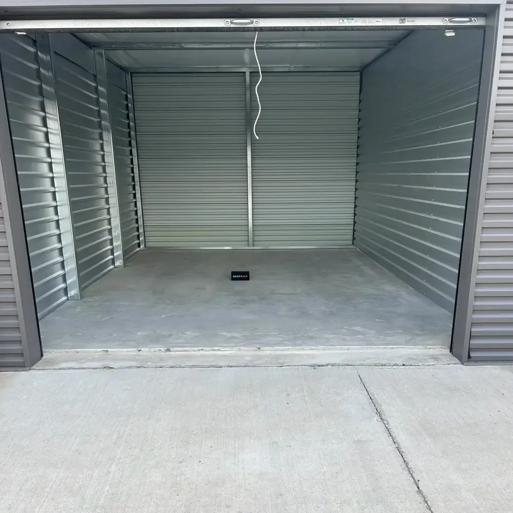 Inside a storage unit