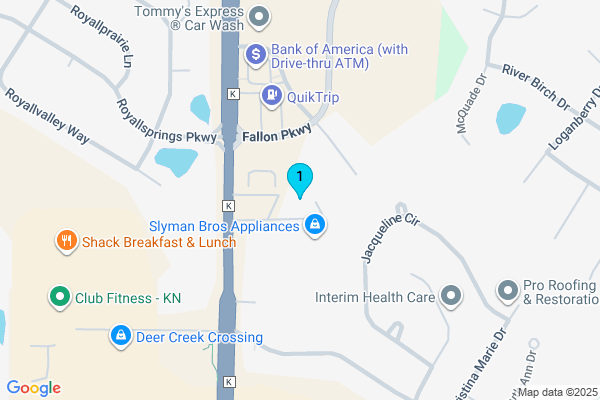 Map showing facility locations